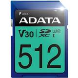 512 GB - SDXC Minneskort Adata Premier Pro SDXC Class 10 UHS-I U3 V30 100 / 80MB / s 512GB