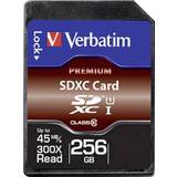 Verbatim SDXC Minneskort & USB-minnen Verbatim Premium SDXC UHS-I U1 256GB (300x)