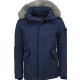 Herr - Vinterjackor - Äkta päls Beluomo Fur collars Genuine Winter Jackets - Blue