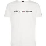 Ekologiskt material - Herr - Vita T-shirts Tommy Hilfiger Flag Logo Crew Neck T-shirt - Snow White