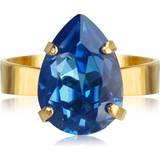Caroline Svedbom Mini Drop Ring - Gold/Royal Blue Delite