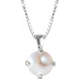 Caroline Svedbom Halsband Caroline Svedbom Classic Petite Necklace - Silver/White