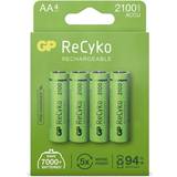 Batterier - Laddningsbara standardbatterier Batterier & Laddbart GP Batteries ReCyko Rechargeable AA 2100mAh 4-pack