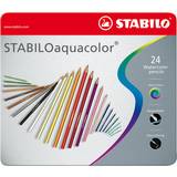 Akvarellpennor Stabilo Aquacolor Metal Box of 24