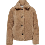 Only Dam Jackor Only Emily Teddy Jacket - Brown/Cuban Sand