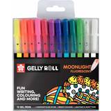 Vattenbaserad Gelpennor Sakura Gelly Roll Moonlight Fluorescent Gel Pen 12-pack