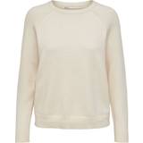 Only Solid Colored Knitted Pullover - White/Whitecap Gray