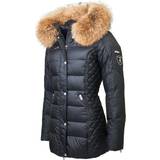 Äkta päls till jacka damkläder RockandBlue Beam Mid Jacket - Black/Natural (Real Fur)
