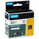 Kontorsmaterial Dymo Rhino Flexible Nylon Tape Black on White 1.9cmx4m