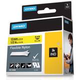 Kontorsmaterial Dymo Rhino Flexible Nylon Tape Black on Yellow 1.2cmx3.5m