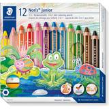Vattenbaserad Färgpennor Staedtler Noris junior 140 3 in 1 kids' Colouring Pencil 12-pack
