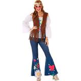 Brun - Hippies Maskeradkläder Atosa Hippie Woman Costume