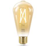 WiZ Tunable Filament Edison ST64 + WiZmote LED Lamps 50W E27 2-pack
