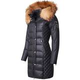 Äkta päls till jacka damkläder RockandBlue Beam Down Jacket - Black/Natural (Real Fur)