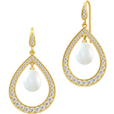 Julie Sandlau Ocean Droplet Earrings - Gold/Transparent/Pearl
