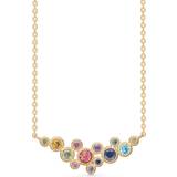 Rubiner Halsband Mads Z Luxury Rainbow Necklace - Gold/Multicolour