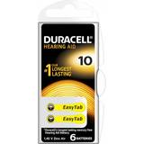 Duracell Hörapparatsbatteri Batterier & Laddbart Duracell Hearing Aid Batteries 10 6pcs