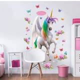 Blommor - Multifärgade Väggdekor Walltastic Magical Unicorn Large Character Sticker