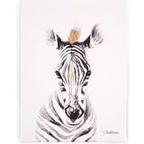 Polyester Väggdekor Barnrum Childhome Oil Painting Zebra