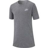 Bomull T-shirts Barnkläder Nike Older Kid's Sportswear T-Shirt - Dark Grey Heather/White (AR5254-063)