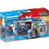 Playmobil Dockhus Leksaker Playmobil City Action Police Prison Escape with Motorcycle 70568