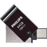 Minneskort & USB-minnen Philips USB 3.1 2in1 64GB