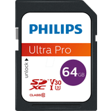 Philips 64 GB Minneskort Philips Ultra Pro SDXC Class 10 UHS-I U3 V30 64GB