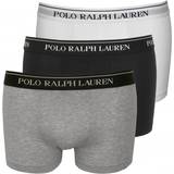 Gråa - Jersey Kalsonger Polo Ralph Lauren Stretch Cotton Trunk 3-pack - White/Heather/Black