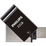USB Micro-B USB-minnen Philips USB 2in1 32GB