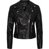 Parkasar - Skinnimitation Kläder Vero Moda Coated Jacket - Black