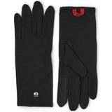 Herr Handskar & Vantar Hesta Merino Wool Liner Long 5-Finger Gloves - Black