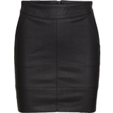 Dam - Polyuretan Kjolar Only Leather Look Skirt - Black
