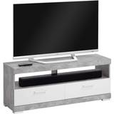 FMD 428710 Concrete Grey/Glossy White TV-bänk 120x50cm