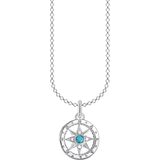 Thomas Sabo Compass Necklace - Silver/Turquoise/White