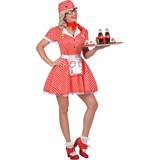 50-tal - Röd Maskeradkläder Widmann Adult Waitress 50's Dress