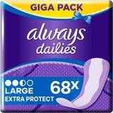 Utan vingar Intimhygien & Mensskydd Always Dailies Extra Protect Large 68-pack