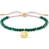 Grön Armband Thomas Sabo Cloverleaf Bracelet - Beige/Gold/Turquoise
