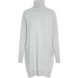 Alpacka - Dam Klänningar Vero Moda Rollneck Knitted Dress - Grey/Light Grey Melange