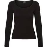 42 - Dam T-shirts Vero Moda Maxi My LS Soft Uneck - Black