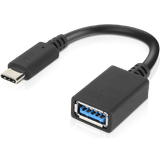 Lenovo Svarta - USB-kabel Kablar Lenovo USB A-USB C 3.0 M-F 0.1m
