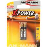 Ansmann Alkaliska - Batterier - Klockbatterier Batterier & Laddbart Ansmann X-Power Alkaline AAAA Compatible 2-pack