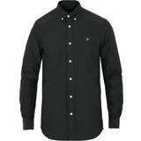 Morris Herr - M Skjortor Morris Oxford Solid Shirt - Black