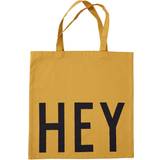 Gula Tygkassar Design Letters Hey Tote Bag - Mustard