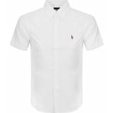 Herr - Vita Skjortor Polo Ralph Lauren Short Sleeve Slim Fit Oxford Shirt - White