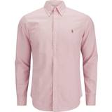 Herr - Oxfordskjortor - Rosa Polo Ralph Lauren Slim Fit Cotton Poplin Shirt -Pink