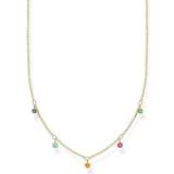 Thomas Sabo Guld Halsband Thomas Sabo Charm Club Necklace - Gold/Multicolour