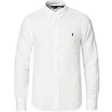 Polo ralph lauren slim fit skjorta Polo Ralph Lauren Linen Button Down Shirt - White