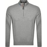 Barbour Bomull - Gråa Överdelar Barbour Cotton Half Zip Sweater - Grey Marl
