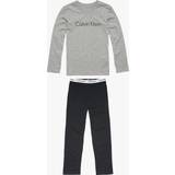 Calvin Klein Nattplagg Calvin Klein Boy's Pyjamas Set - Grey Heather /Black (B70B700052-044)