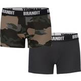 Brandit Underkläder Brandit Boxershorts Logo 2er Pack - Dark Camo/Black